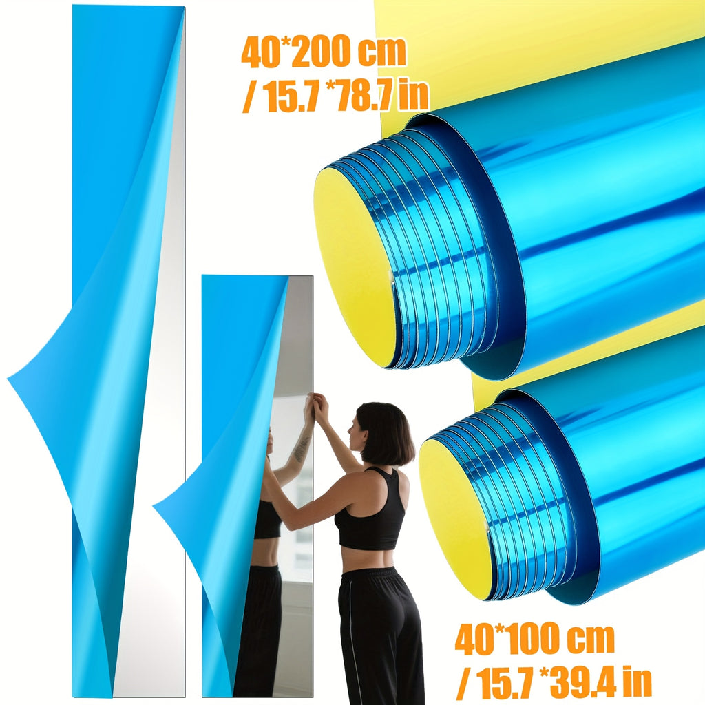 Self Adhesive Mirror Wall Sticker – Removable PET Peel & Stick Mirror Film