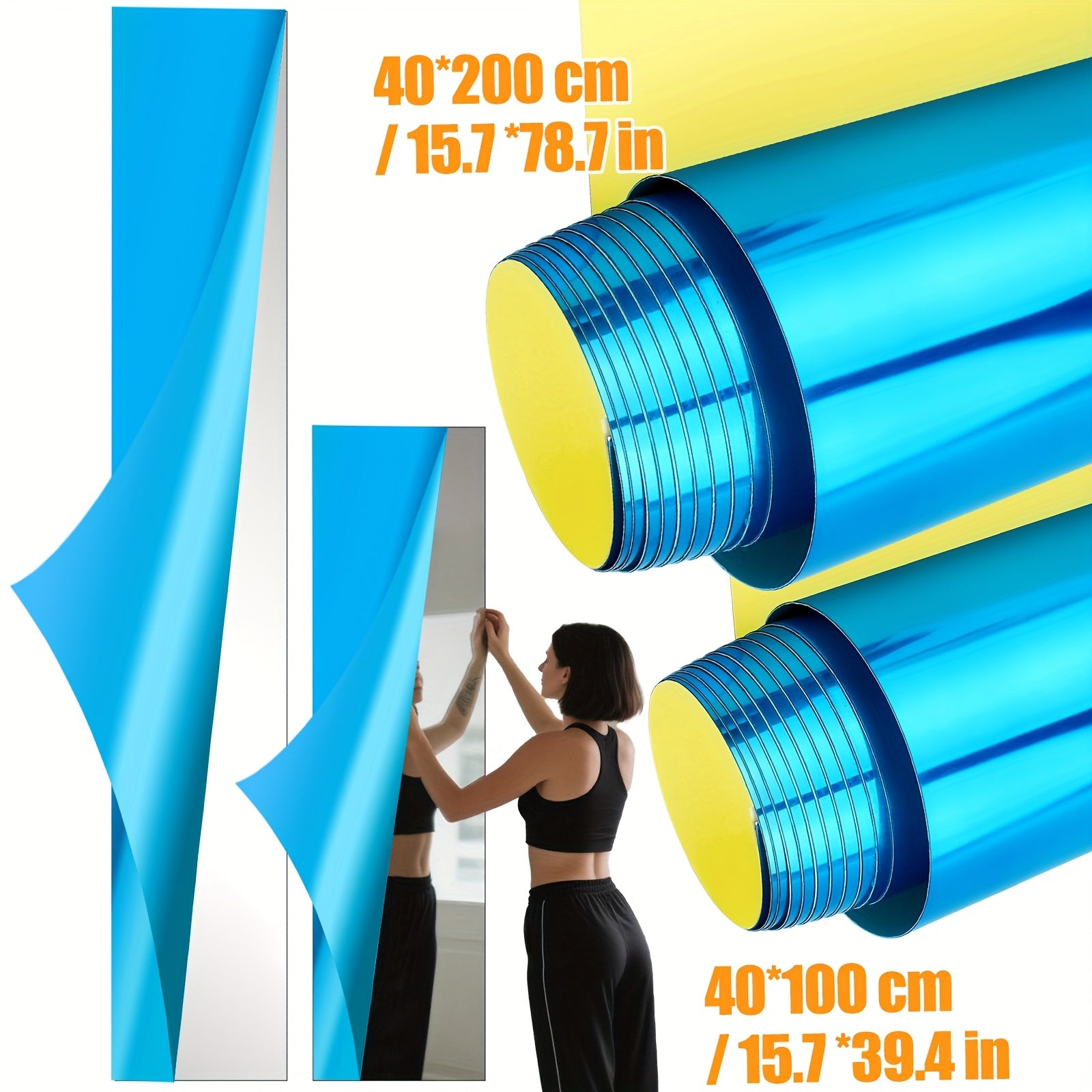 Self Adhesive Mirror Wall Sticker – Removable PET Peel & Stick Mirror Film