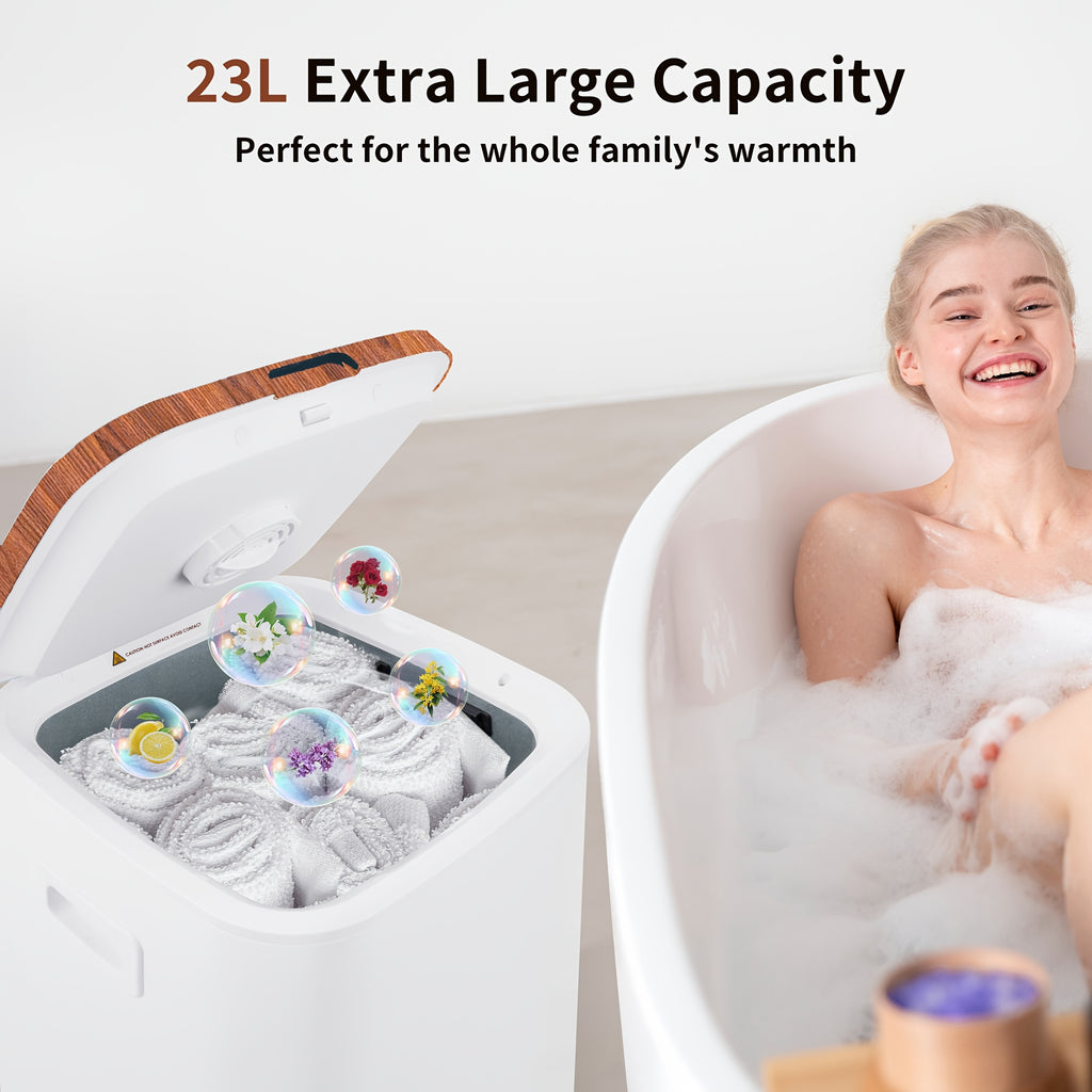 Large Bucket Towel Warmer – Smart LED Heated Towel Warmer