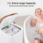 Large Bucket Towel Warmer – Smart LED Heated Towel Warmer